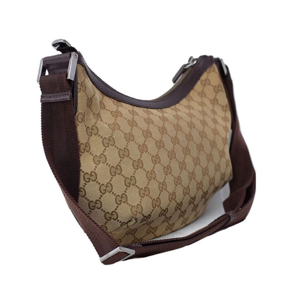 Gucci hobo Bag half GG moon Brown bag Messenger Canvas